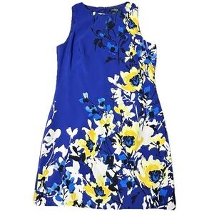 Lauren Ralph Lauren Vibrant Blue Floral Mini Dress